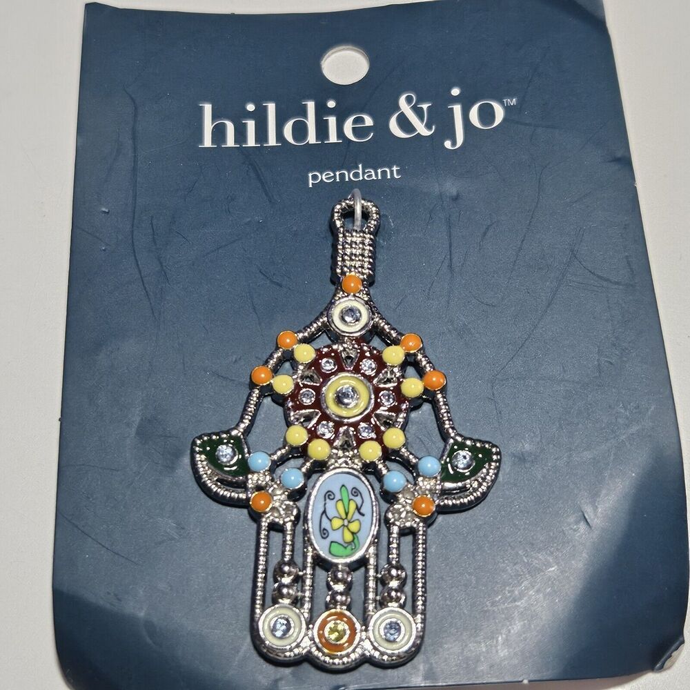 Hildie & Jo Women's  Evil Eye Hamsa Hand Pendant Lucky Protection